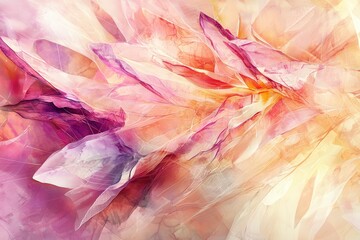 Wall Mural - abstract floral design with soft colors and flowing shapes