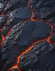 Wall Mural - Deep blue abstract lava stone, volcanic texture, dark, rock, viscous
