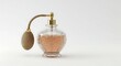 © Nguyen - Elegant glass perfume atomizer sits bathed in soft light against a bright white background. AI Generated