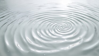 Aufkleber -  spiral ripple on calm water surface with bright reflections for minimalist design, branding, print, and abstract background use