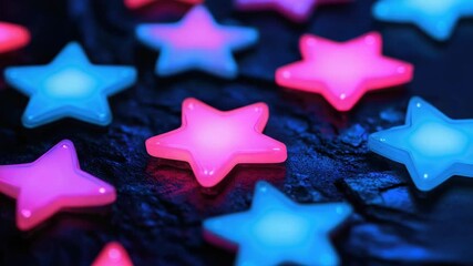Wall Mural - a close-up shot of a bunch of glowing stars in space