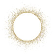 © HTGanzo - Golden glitter burst around cut-out circle shape isolated on transparent background