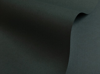 Poster - Dark green matte paper texture with a premium, sleek finish, featuring wavy folds and edges. Elegant