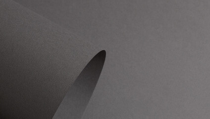 Poster - Gray matte paper with a textured surface, featuring wavy folds and perforated edges. Elegant, modern