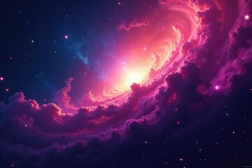 Wall Mural - Stunning cosmic nebula, vibrant colors, swirling gas and dust , comet, outer space, interstellar