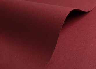 Poster - Dark burgundy matte paper texture with a rich, premium finish, featuring wavy folds and edges.