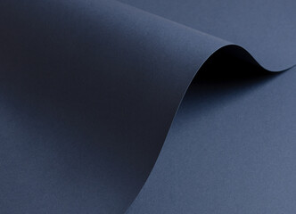 Poster - Premium dark blue paper texture with a matte finish. Wavy, rolled edges create an abstract,
