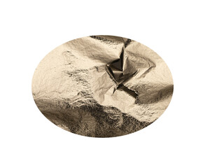 Poster - foil texture with a glossy, pearlescent finish. Oval and elliptical shapes creating a sleek, modern
