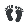 © MOHAMMAD - Simple Gray Footprints Icon Graphic Design Element for Website or App