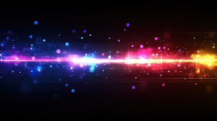 Wall Mural - abstract background with colorful light streaks and bokeh effect on a dark backdrop scene