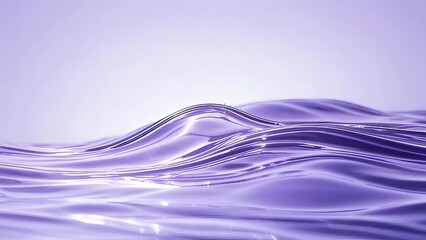Fototapete - ライラックの波状の表面テクスチャ抽象的なデジタルアートワークは背景で滑らかに輝く光と影を示すプレゼンテーションウェブサイトの壁紙素材に最適