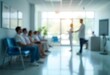 © Halim - Generative AI Image Depicting A Blurred Hospital Waiting Area With Patients And Medical Staff