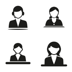 Wall Mural - Receptionist - Vector icon, simple icon, isolated on white  -  