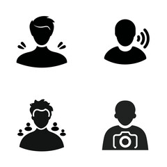 Wall Mural - Social Media Influencer - Vector icon, simple icon, isolated on white  -  