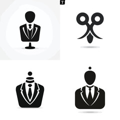Wall Mural - Tailor - Vector icon, simple icon, isolated on white  -  