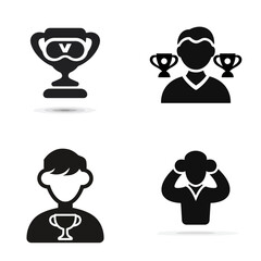 Wall Mural - VR Champion - Vector icon, simple icon, isolated on white  -  