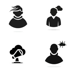 Wall Mural - Weather Reporter - Vector icon, simple icon, isolated on white  -  

