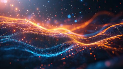 Wall Mural - big data futuristic visualization abstract illustration for digital networks. vector design.