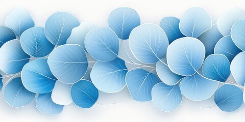 Poster - Delicate Blue Eucalyptus Leaves Floral Arrangement