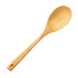 © Sodapeaw - Wooden spoon with smooth, natural finish is shown against transparency background. spoon features long handle and rounded bowl, ideal for cooking and serving