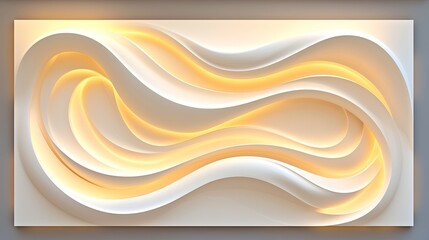 Aufkleber - Abstract White Wall Panel With Warm Light