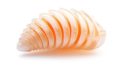 Poster - Sliced Shell Spiral Abstract Art Elegant Pastel Colors