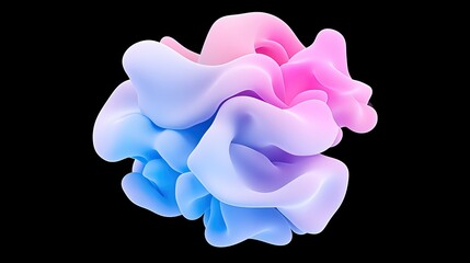 Aufkleber - Abstract Pink and Blue Fluid Form Design