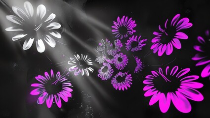 Wall Mural - abstract floral symphony: a dance of light and petals