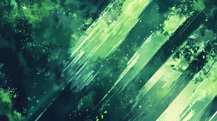Wall Mural - Abstract green diagonal lines background creates a dynamic and vibrant visual effect. [Lanternblood Forest] | Flicker Moss | glowing green. Illustration