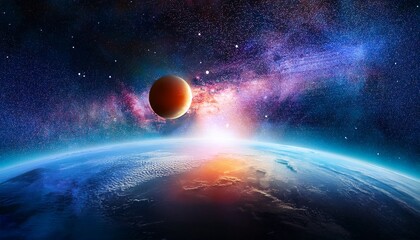 space nebula planet background