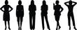© Saidurra12 - Empowered Women Dynamic Female Celebrating Femininity Striking Woman Figure Glyph Silhouette Vector Icons