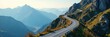 © Sourithideth - A winding road ascending a mountain, symbolizing the upward trajectory of a career journey, with milestones and challenges along the way , future, road