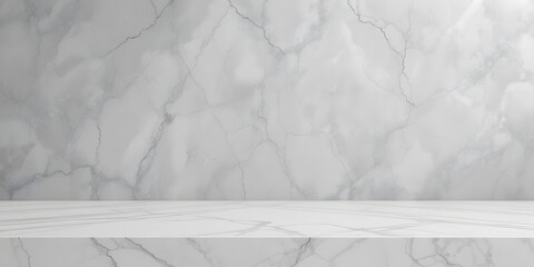 Aufkleber - Minimalist Marble Countertop, Soft Gray Wall Product Showcase. Serene Backdrop, Clean Design. Elegant Ambiance, Perfect For Displays. Sophisticated Style For Professionals, Inspiring Creativity.