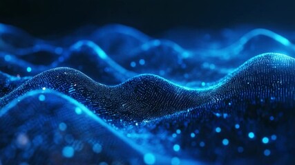 Wall Mural - digital ripples: a dynamic interplay of light and form unfolds, showcasing a fluid, futuristic lands