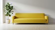 © VuongThien - Sunlit Serenity: A Mustard Yellow Sofa in a Minimalist Interior