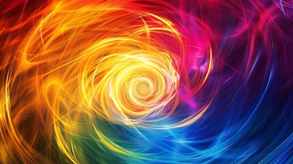 Wall Mural - abstract colorful swirling light energy in dynamic spiraling design