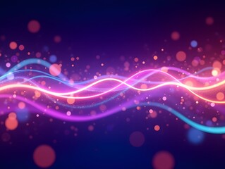 Wall Mural - three-dimensional glowing color fluid background, abstract future technology graphic poster ppt back