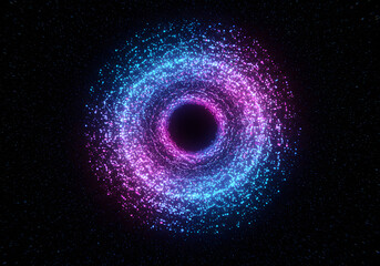 glowing nebula cosmic vortex: abstract art of a swirling galaxy with vibrant colors