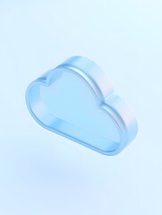 Wall Mural - cloud computing concept 3d rendering, electronic technology concept scene illustration