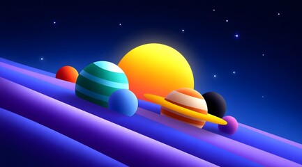 Wall Mural - universe galaxy world astronomy day space sci-fi technology sense abstract background