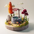 © วิทวัส วงษ์หาจักร์ - Whimsical garden scene with colorful plant life.