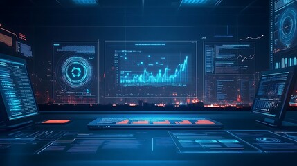 cybersecurity data center operates with advanced monitoring systems analyzing global network activit