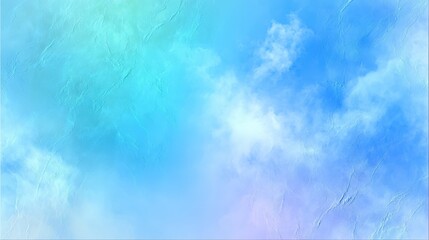 Wall Mural - soft blue abstract background with light clouds and textured gradients, evoking a calm and serene at