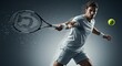 © Budi - Focused tennis player hitting the ball with powerful forehand stroke action