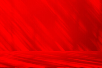 Fototapete - Wall interior background, studio and backdrops show products.with shadow from window color Red background for text insertion and presentation product	