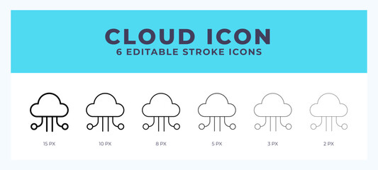 Wall Mural - cloud line icon. thin line. bold line. vector illustration.