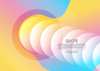 Leinwandbilder - Bright pastel abstract elegant background with waves and circles. Vector brochure creative graphic design
