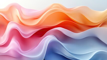 Wall Mural - abstract composition of organic shapes in soft, pastel colors