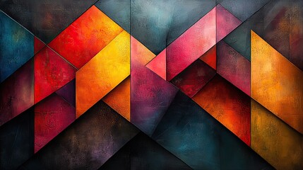 Wall Mural - abstract patterns of intersecting lines and angles creating a dynamic and visually striking geometri
