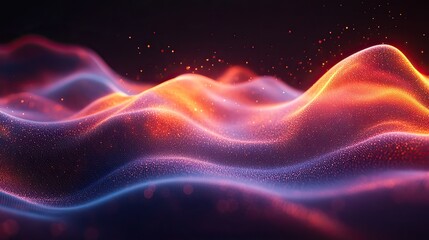 Wall Mural - abstract patterns of sound visualized as waveforms, representing the vibrations that create the sens